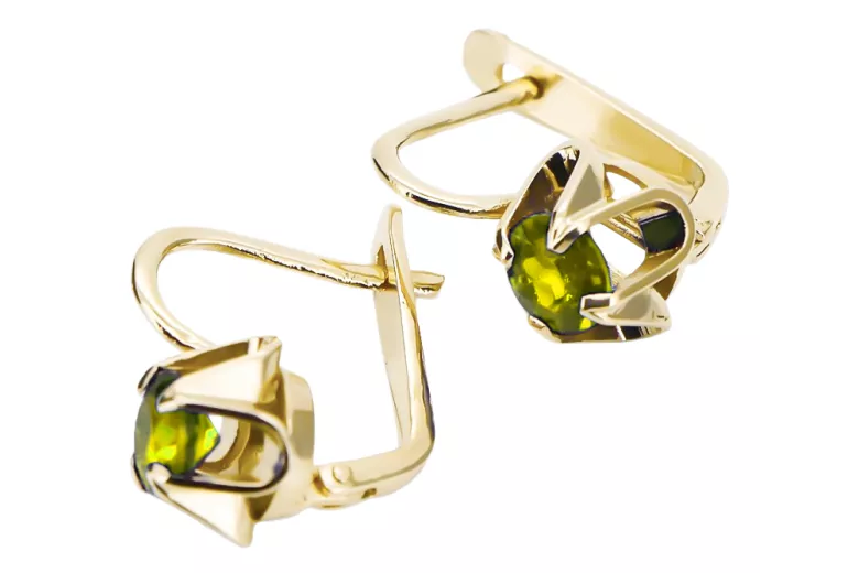 Péridot jaune Or jaune 14 carats  Style vintage vec018y